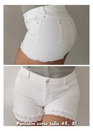 Pantalón corto blanco talla 42