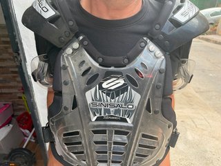 Peto Motocross Sinisalo Negro/Plata