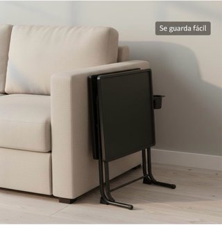 Mesa Auxiliar Plegable Negra