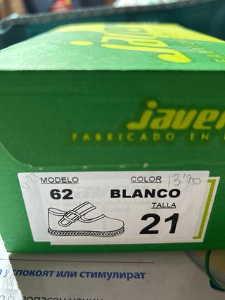 Merceditas blancas para bebé talla 21