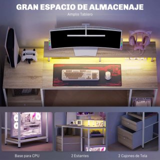 Escritorio moderno madera y metal