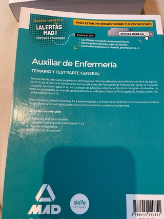Auxiliar de Enfermería SESPA 2019 Parte General