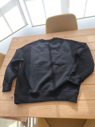 Sudadera Zara Hombre Negra Relieve