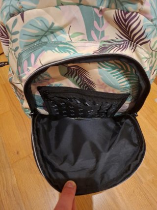 Mochila con ruedas estampado tropical