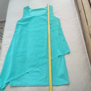 Vestido verde corto doble capa Talla M