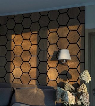 Paneles Decorativos Madera Hexagonales