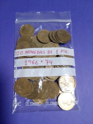 150 M. 1966*70*74*75 de 1 Pta. Antiguas Franco.