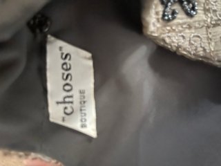 Top Vintage Lentejuelas gris y azul