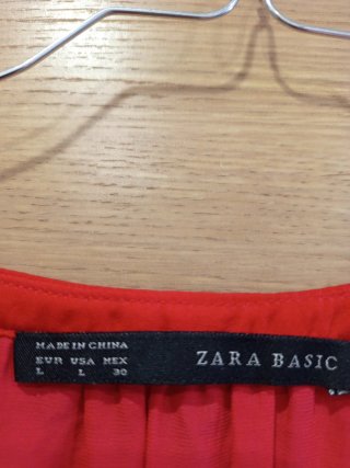 Camisa Zara Basic Roja