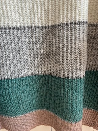 Jersey rayas mujer rosa, blanco, gris y verde