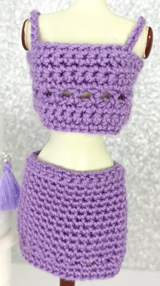 Conjunto Barbie Lila Crochet