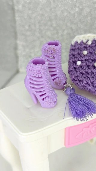 Conjunto Barbie Lila Crochet