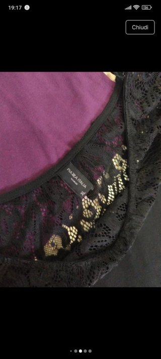 Set 2 maglie pizzo manica lunga