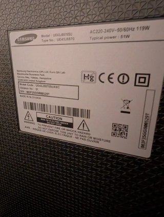 Smart TV Samsung 43 Negra