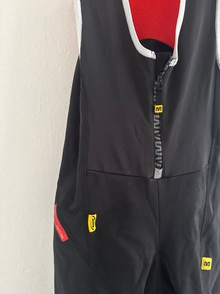 Culotte largo Mavic Talla M Negro/Rojo