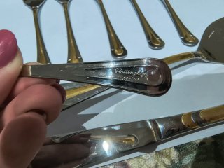 Posate Acciaio 18/10 Placcatura Oro 24K