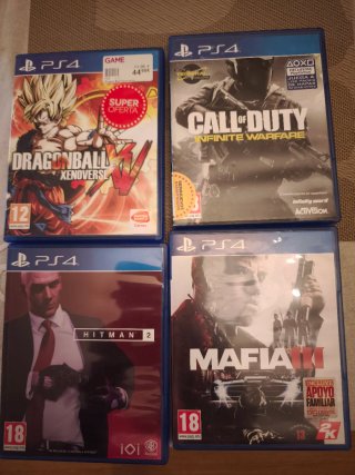 Juegos PS4: Dragon Ball, Call of Duty, Hitman, Maf