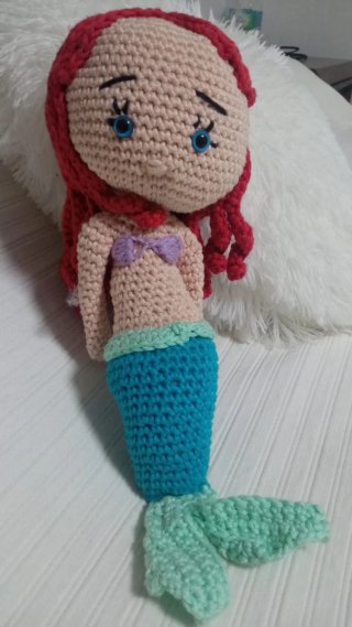 Muñeca Ariel Crochet Hecha a Mano
