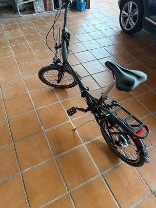 Bicicleta plegable negra