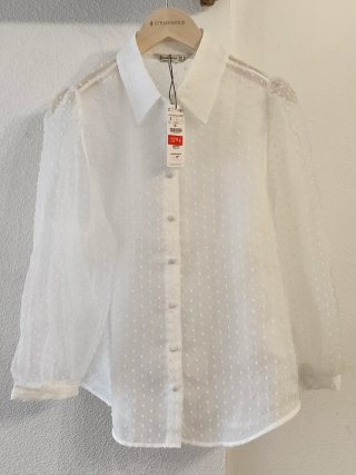 Blusa blanca plumeti Stradivarius Talla S