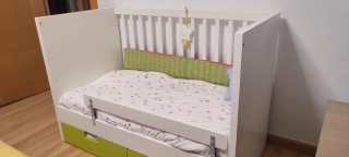Cuna Ikea Blanca con Cajones