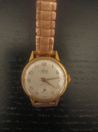 Reloj Avia Antiguo Dorado 17 Joyas