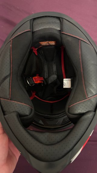 Casco Moto Negro/Blanco/Rojo Origine 128