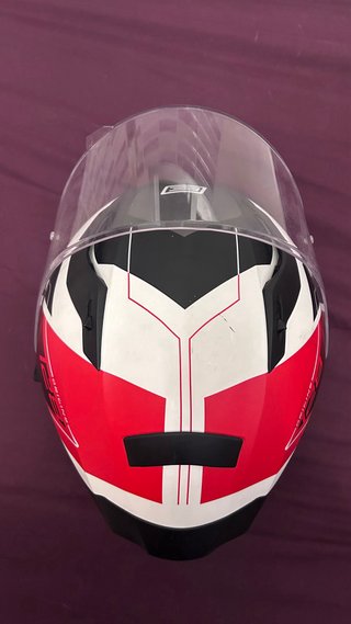 Casco Moto Negro/Blanco/Rojo Origine 128