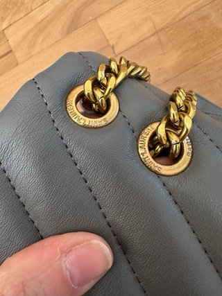 Borsetta Saint Laurent Pelle Grigia Matelasse’
