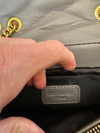 Borsetta Saint Laurent Pelle Grigia Matelasse’