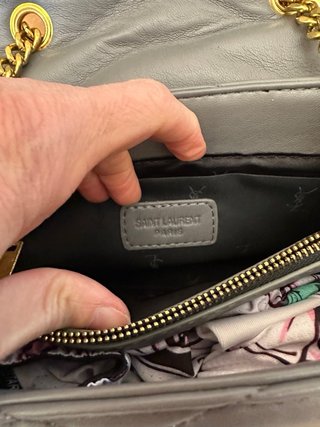 Borsetta Saint Laurent Pelle Grigia Matelasse’