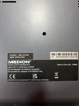 Portátil MEDION E15415 i5 8GB RAM