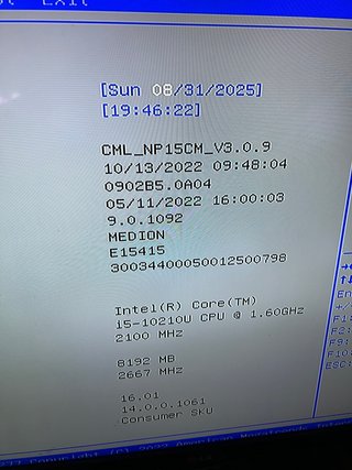 Portátil MEDION E15415 i5 8GB RAM