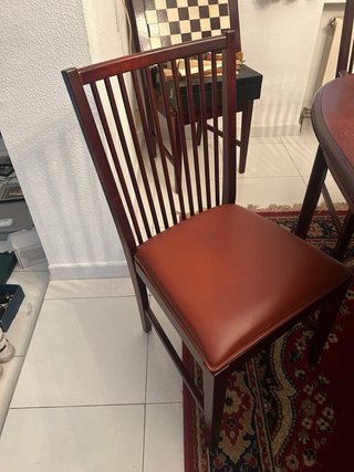Mesa comedor extensible + 7 sillas madera