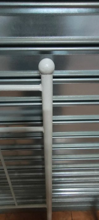 Cabecero de cama metálico blanco