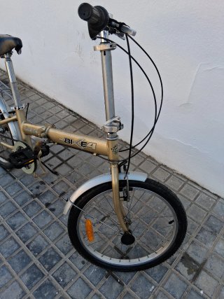 Bicicleta Plegable Dorada