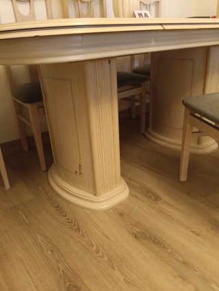 Mesa comedor de madera extensible 100cm +6 sillas