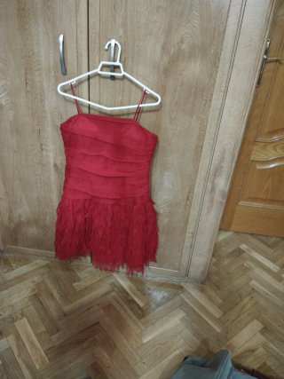 Vestido fiesta palabra de honor gasa T40