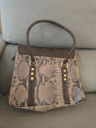 Bolso Vintage Prada Piel Cocodrilo y Serpiente