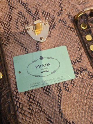 Bolso Vintage Prada Piel Cocodrilo y Serpiente