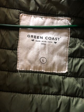 Chaqueta plumífero fina verde