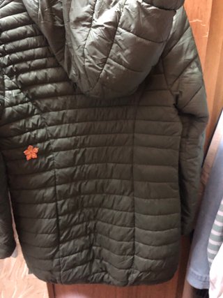 Chaqueta plumífero fina verde