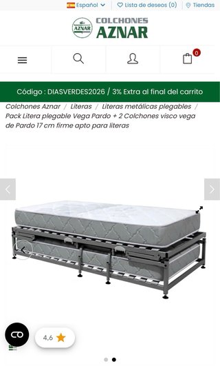 Litera Plegable Vega Pardo Metálica