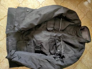 Cazadora moto hombre negra