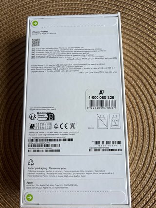 iPhone 17 Pro Max 256GB Azul Marino