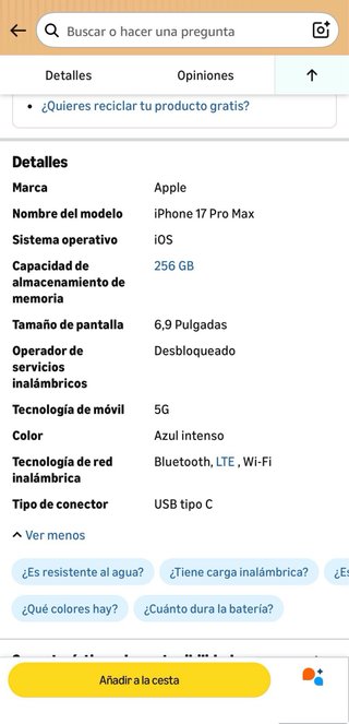 iPhone 17 Pro Max 256GB Azul Marino