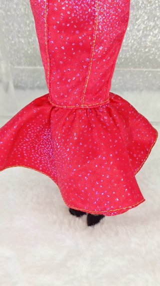 Barbie Fashionista Vestido Rosa Brillante