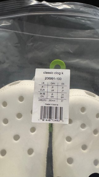 Crocs Clásicas Unisex Blancas T38/39