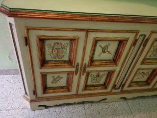 Mueble madera y cristal para restaurar