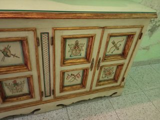 Mueble madera y cristal para restaurar